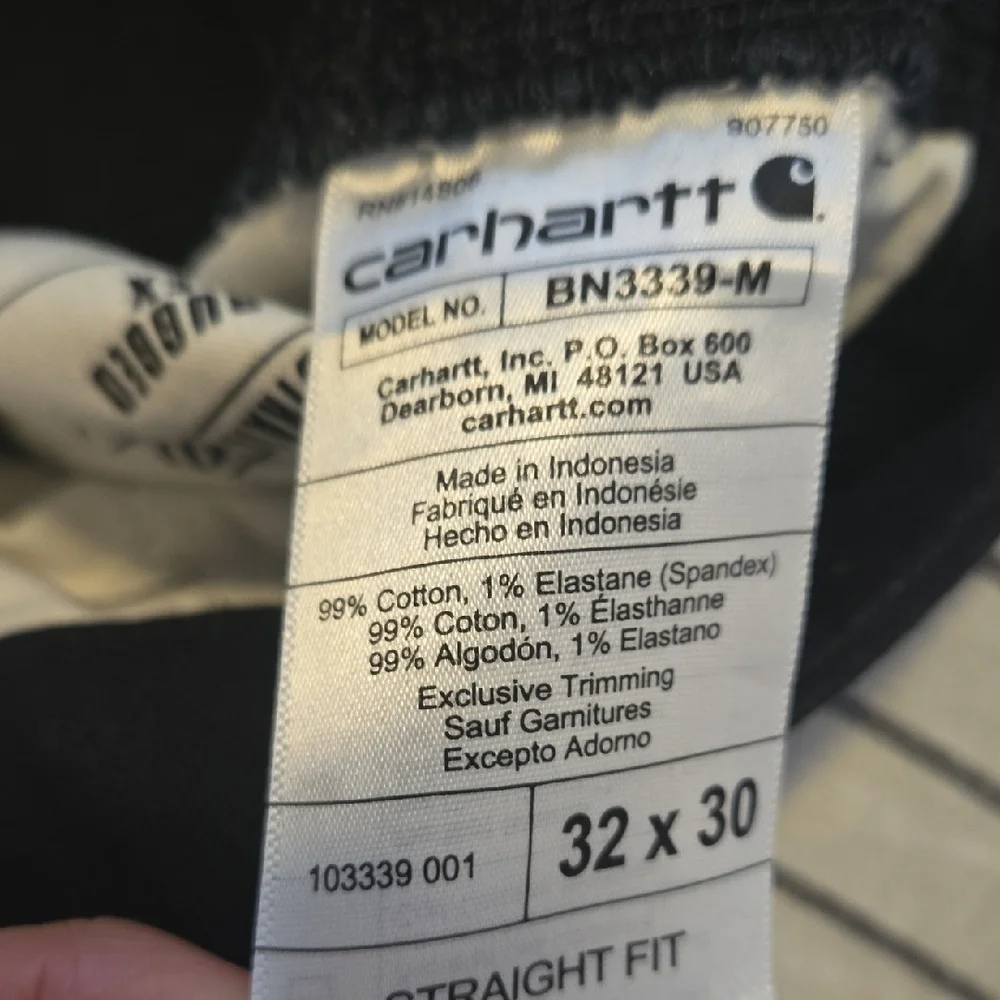 Carhartt Black Straight Fit Pants - Picture 3 of 4